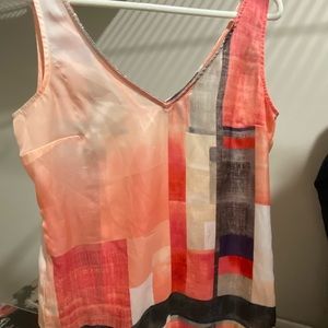 White House Black Market Multicolored sleeveless blouse